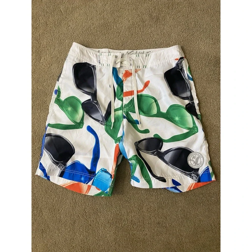American Eagle Vintage 90’s Y2K Style Sunglasses Print Swim Shorts Men’s Size L